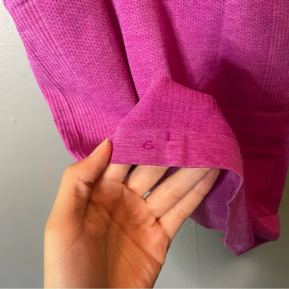 Lululemon seamless ribbed tank top women size 6 magenta - Picture 8 of 10